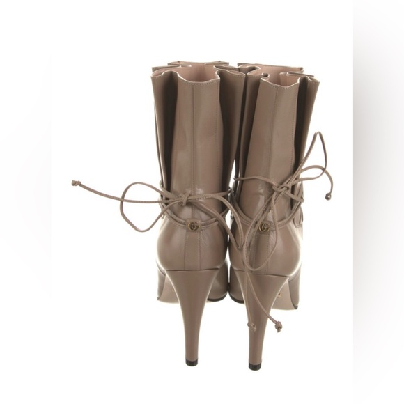Gucci Taupe Ankle Boots with Wrap Detail - Picture 4 of 6